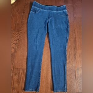 MeMoi Jeans Womens Size L/LX  Blue Cotton/ Polyester / Spandex Stretch Pull-on